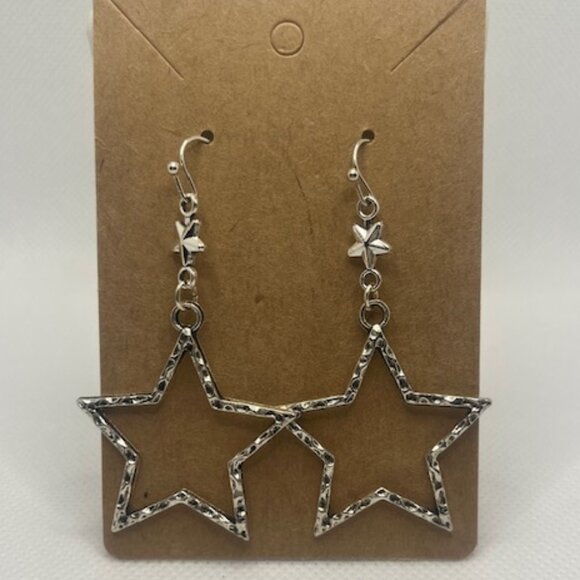 Double Star Earrings - Picture 2 of 4